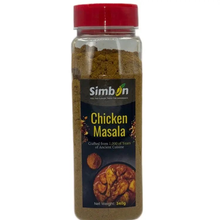 Simbon Chicken Masala - 340g Authentic Blend for Juicy Curries & Grilled Chicken Biryani Aromatic Spices from 1000 Years of Ancient Cuisine, More Flavors