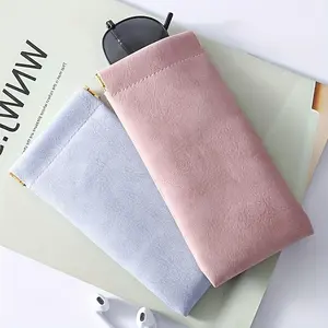 Solid Color Sunglasses Storage Bag, Portable Sunglasses Case, Glasses Storage Bag, Traveling Storage Bag, Home Organizer, Glasses Holder
