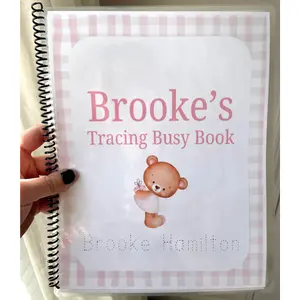 Custom Name Tracing Book for Kids Personalized Hand Writing Reusable Home School Activity Car Ride Activity