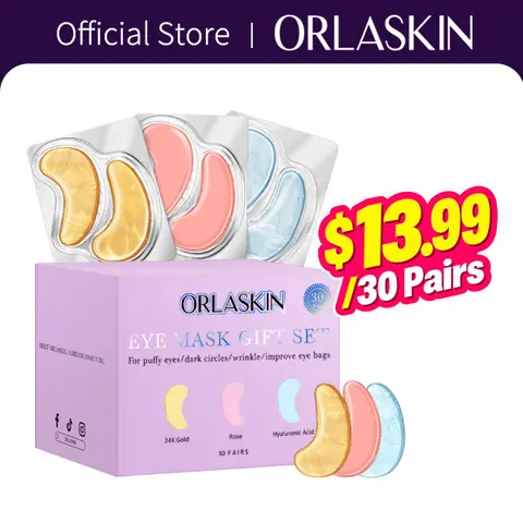 Orlaskin 30-Pair Under Eye Patches Set - Rose, Hyaluronic Acid & 24 Karat Beauty Self Care Products, Reduces Bags, Circles, Puffiness, Diminishes Fine Lines, Gentle Non-Irritating, Smooth Radiance for Delicate Skin, Daily Gift