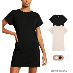 Wayiifashion Women Milk Silk Short Sleeve Dress, Summer Casual Elegant Soft Skin-Friendly Dress for Outdoor Holiday Dating
