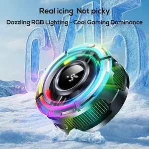 Game Dedicated Cooler, LED Light, Quiet Magnetic Ice Phone Cooling Device, Fast Cooling, No Affect on Usage, Smartphone Heat Dissipation Tool