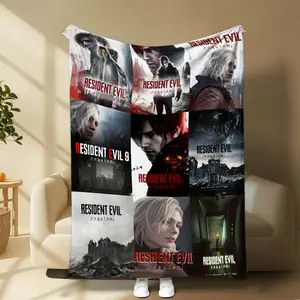 Ressident Evil 9 Requiem Video Game Blanket, Gamer Room Decor Cozy Bedding For Men Women, Horror Gaming Fan Christmas Gift Idea | 250326.R3016.ID00