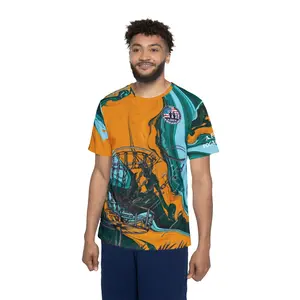 Teal and Fold Men's Disc Golf jersey