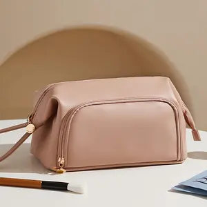 Cosmetic bag female portable large-capacity transparent wet and dry separation cosmetic bag travel storage bag