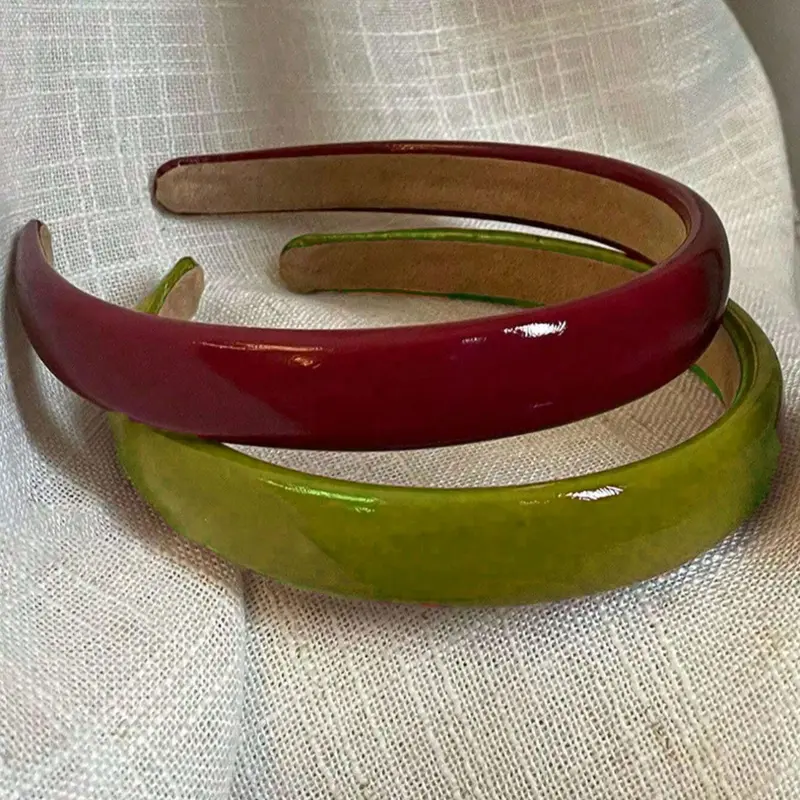 Simple Retro Style PU Leather Anti-slip Headband Set, Casual Versatile Hair Accessories for Women & Girls, Chic Headbands, No Slip Headbands, Non Slip Headbands