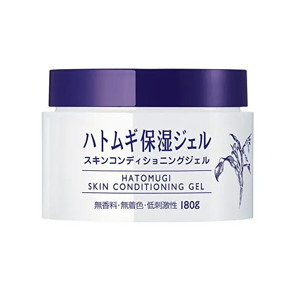 Hatomugi Skin Conditioning Gel Moisturizer - Lightweight Daily Hydration Boost, Softening Japanese Formula, 180ml, Layer Under SPF, Suits All Skin Types (Oily to Combination Focus), Moisturizing, Cooling And Non-Greasy, Coix Extract, Daily Care, Layering,