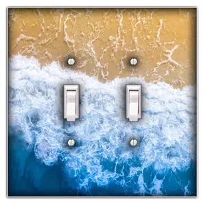 Beach Decorative Double Toggle Light Switch Cover