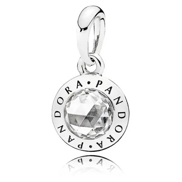 PANDORA Radiant PANDORA Logo Pendant - 396217CZ, Necklace Pendant, Pendant Necklace, Jewellery Pendant
