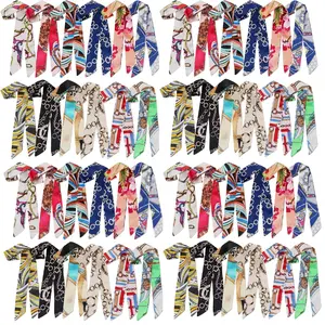 30pcs of Women'S Handbag Headscarves, Hair Purse Ribbons, Satin Neckerchiefs, And Headbands, Perfect for Gifts (Available in 12 Styles)