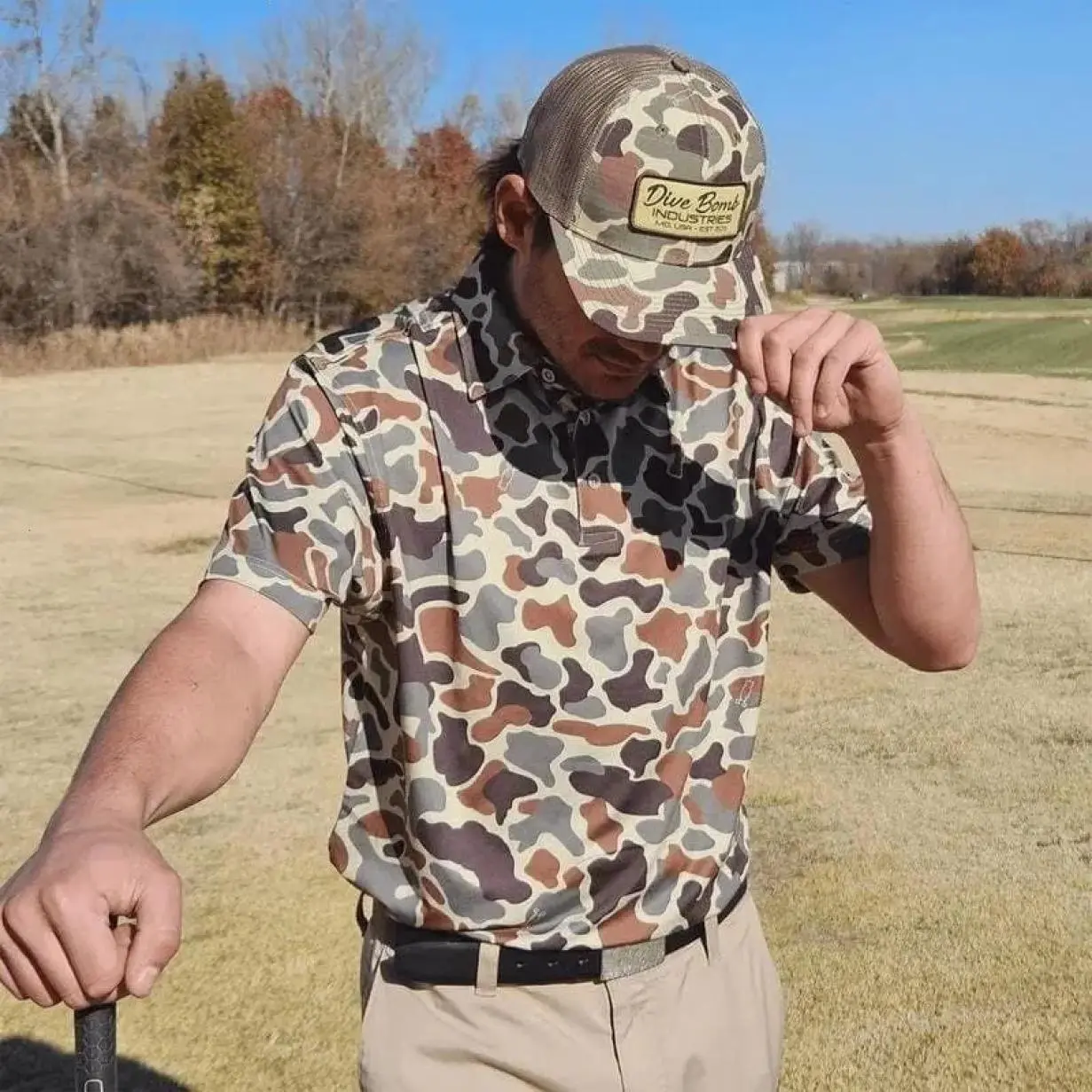Men’s Tactical Camouflage Polo Shirt – Stylish Performance Outdoor Shirt
