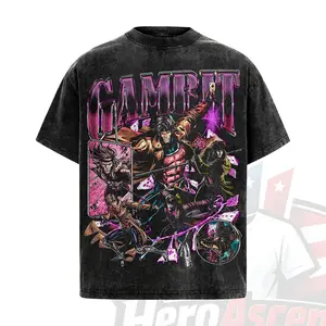 Remy LeBeau Premium Acid Washed T-Shirt, Gambit Fans T-Shirt, M Comics Fans Club T-Shirt, Character Image Comics Fans Shirt, Dark Superhero T-Shirt, Comic Book Fans T-Shirt, Superhero Graphic Tee.