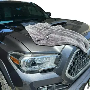 A/H Drying Towel - Premium Car Drying Microfiber - X Large & Super Absorbent - Detailing Towel for Cars and Boats - One-Pass Scratch Free Cleaning Towel - 24 x 36 Black - 1600 GSM Twisted-Loop Microfiber