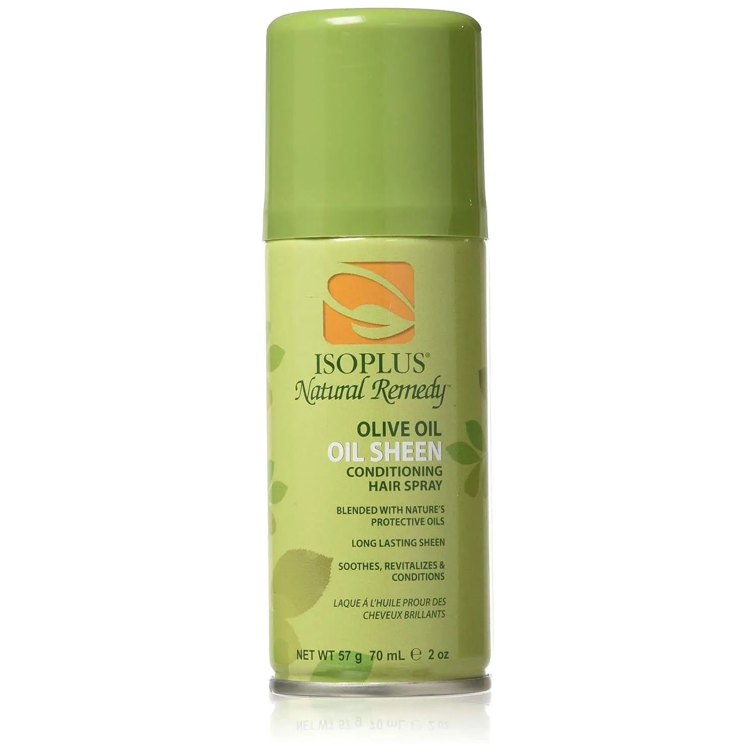 Isoplus Natural Remedy Olive Oil Sheen Conditioning Hair Spray - Haircare Conditioner, Lightweight, Soothing, for All Hair Types, 2 oz