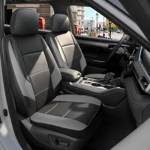 GIANT PANDA 2PCS Front Seat Covers Custom Fit Toyota Tacoma 2005-2026 SR5,SR,TRD Sport,TRD Off-Road,TRD Pro, Limited Double & Crew Cab Access Truck Seat Protectors,Faux Leather (Black)2026