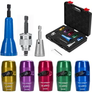 Wire Stripping for Drill US Regulations,Wire Stripping Tool & Wire Twisting ConnectorSet,Wire Twister Tool for Drill, 9 in 1 Quickly DrillWire Stripping Professional Electrician Tools Set(8pcs) Gifts for Dad,Valentines Day Gifts Men Easte