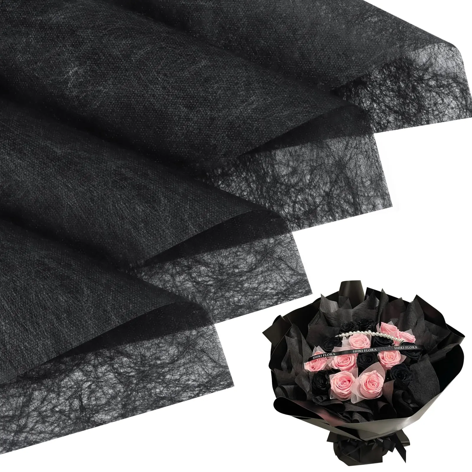40pcs Large Flower Bouquet Wrapping Paper, Korean Solid Color, Cloudy Soft Paper, Waterproof DIY Floral Gift Packaging, Wedding Flowers