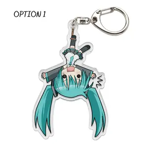 Hatsune Miku Keychain Acrylic – Cute Vocaloid Anime Charm, Double-Sided Kawaii Key Ring, Gift for Anime Fans