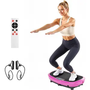 VEVOR Vibration Plate Exercise Machine, Whole Body Shaker for Lymphatic Drainage and Weight Loss, Home Workout Gym Fitness Equipment with 2 Resistance Bands, Vibrating Platform for Women MenVEVOR Super Brand Day