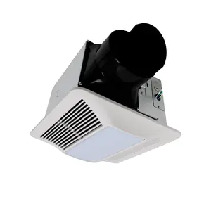 Awoco Elegant 6" Duct 150 CFM LED Bathroom Exhaust Fan with Humidity Sensor, Ultra-Quiet 0.5 Sone, HVI ETL Energy Star