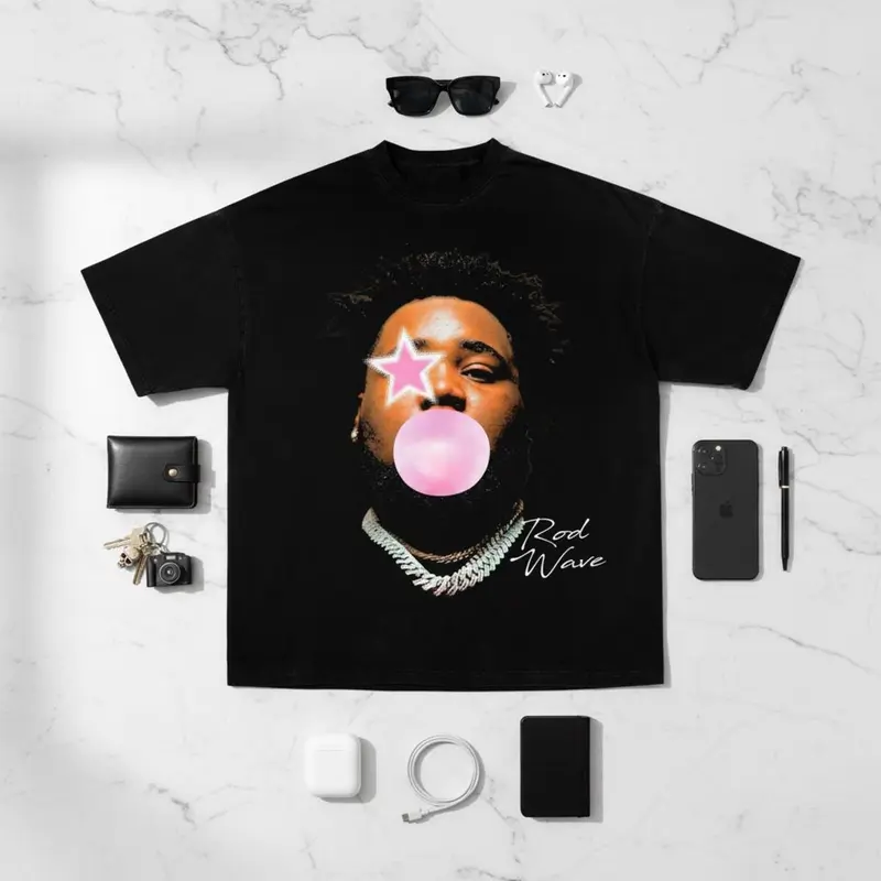 Rod Wave Pink Bubble Gum Adult and Youth Tshirt , merch, music concert outfit, Hip-hop Rapper Music, Gift For Men Women