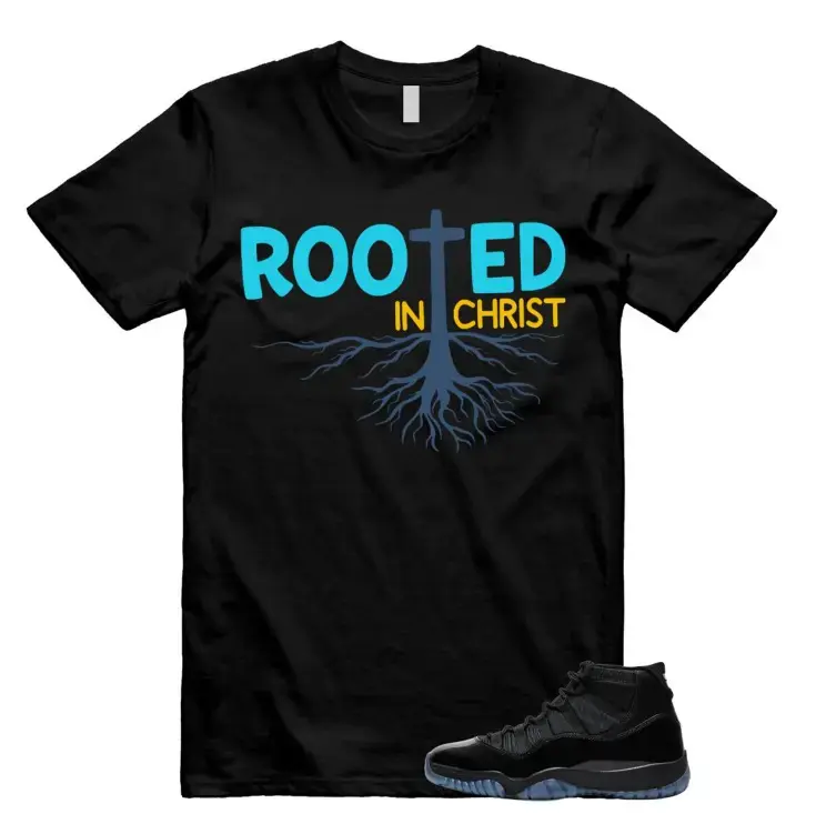 Women's Short-Sleeve Varsity T-Shirt - 11 Gamma Blue Black, Maize Yellow, ROOTED-Matching, Unisex Casual Everyday Tops Apparel, Crewneck Streetwear, Shortsleeve, Printed