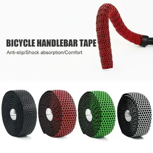 2 Rolls Non-Slip Bicycle Handlebar Tape - Shock-Absorbing, Quick-Drying Honeycomb Grip for Enhanced Control and Comfort, Anti-Shock Absorption for Road Bikes and Cycling, Durable EVA Material, Multiple Colors Available
