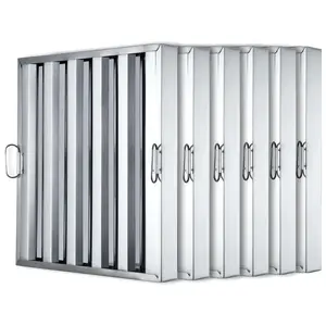 GARVEE Commercial Hood Filters, 430 Stainless Steel, 5 Grooves, for Restaurant Kitchen Exhaust Hoods, Available in Sizes: 19.5W x 15.5H, 19.5W x 19.5H, 19.5W x 24.5H Inches, Pack of 6