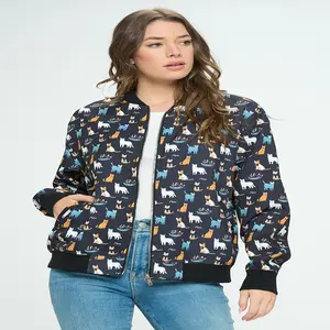 Cats Meow All Over Print Bomber Jacket