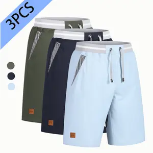 2026 Summer Hot-Selling Casual Shorts Men's Five-Point Shorts Summer Thin Breathable New Loose Ice Silk Quick-Dry Solid Color Sports Shorts