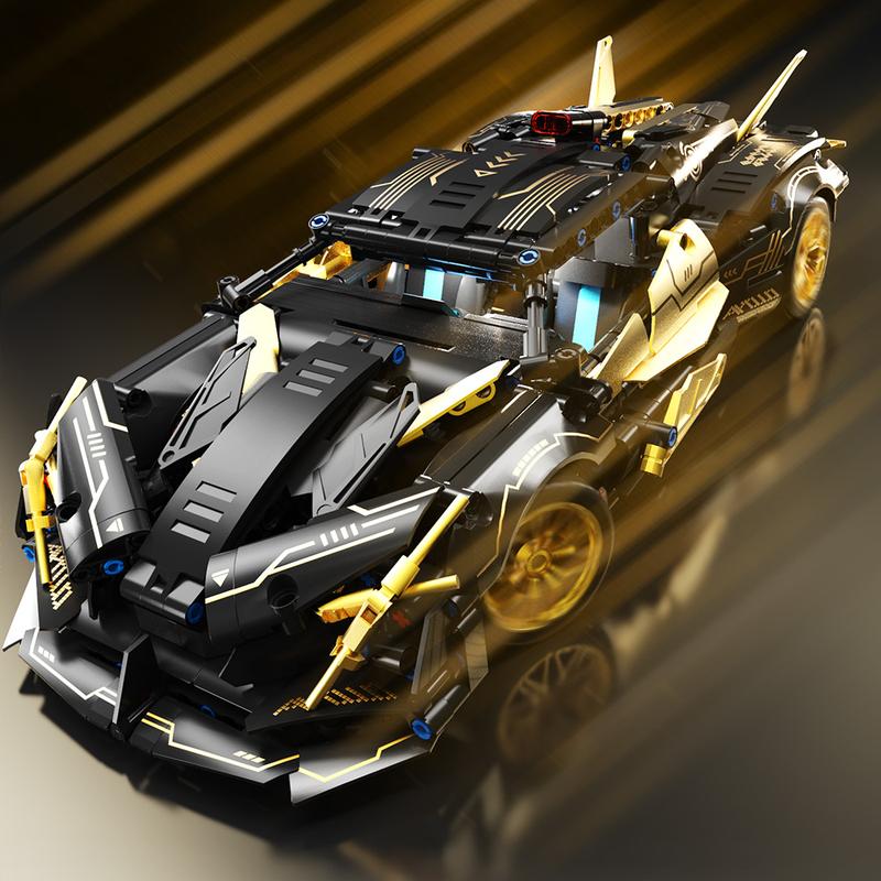 Sports Car Building Blocks Toys, 1:14 Scale Adult Challenge Racing Car Model Building Set, Birthday Gifts for Adult, 1224 Pieces