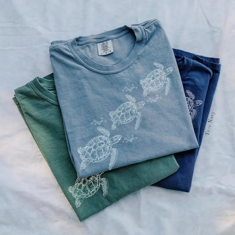 Comfort Colors Turtle 90s Vintage Style Tshirt, Retro Y2k Ocean T-Shirt, Sealife, Turtle Shirts, Turtle Sea Lovers, Unisex Adult Fish Tee