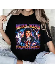 Michael Jackson Forever Legend Graphic Design Tshirt, Summer Casual Wear For Music Lovers And Fans Of Iconic Artists # Michael Jackson # Jaafar Jackson # biopic # music legend