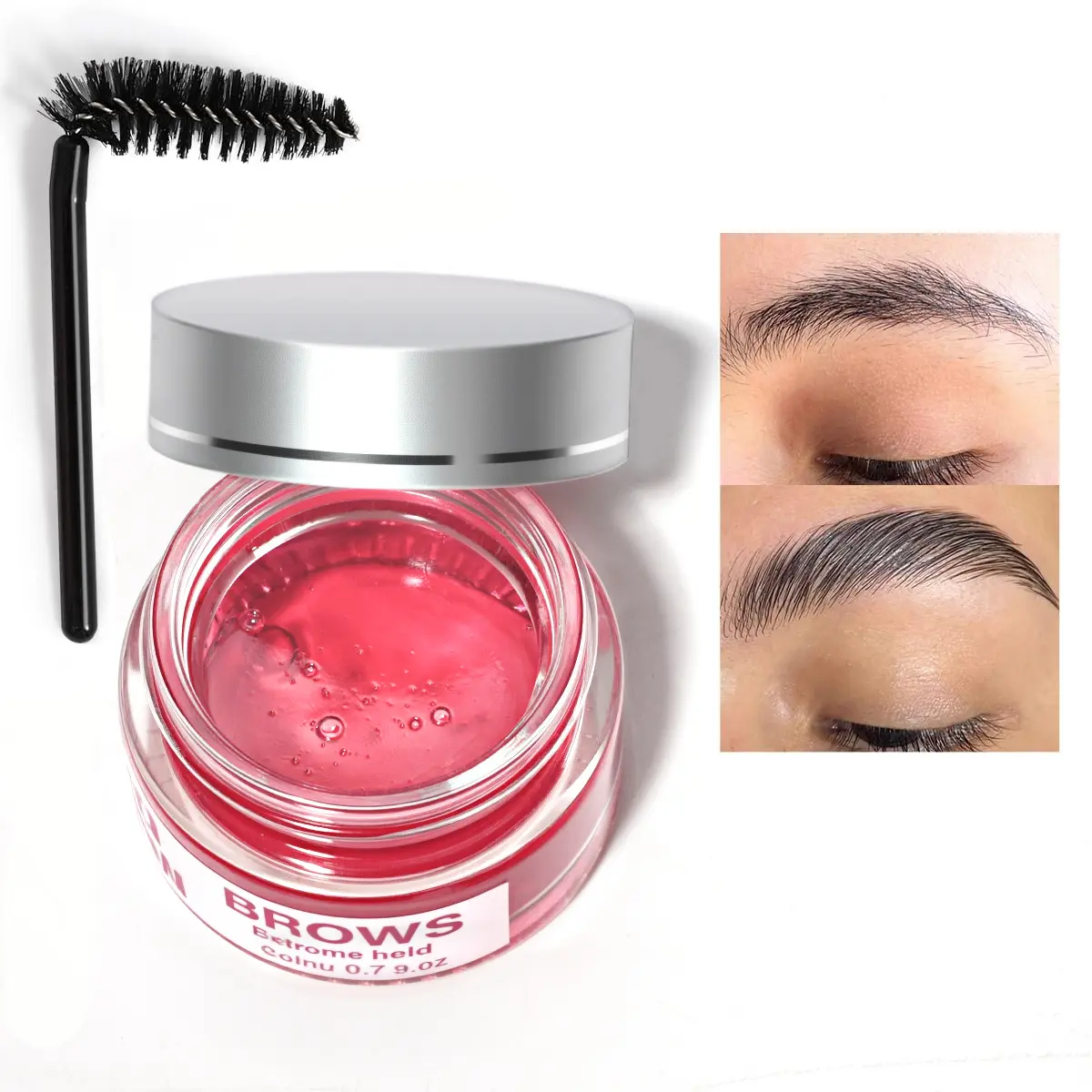 iMethod Pink Eyebrow Styling Gel - Lightweight Makeup Cosmetic, Brow Enhancing Formula for Precisely Sculpted Brows, Laminating Brow Gel