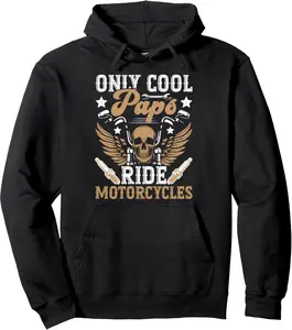 Cool Paps Ride Motorcycle Rider Pap Biker Pap Pullover Hoodie 2