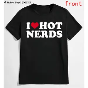 Women’s Short Sleeve T-Shirt – I Love Hot Nerds Cotton Tee