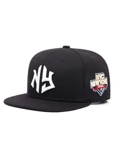 2026 New Personalized Creative Hip Hop Hat Letter NY1664 Embroidered Baseball Hat Street Fashion Skateboarding Hat Outdoor Sports Sunshade Hat Unisex Casual Flat Edge Hat Adjustable Snapback Cap, Snapback Closure, Fitted Snapback Hats