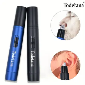 Nose Hair Trimmer, Men Women, Rechargeable, Painless, Eyebrow Facial, Electric Shaver, Black, USB Charging, Personal Care Accessories, Removal Device, Dual Edge Blades Clipper, Compact, Portable