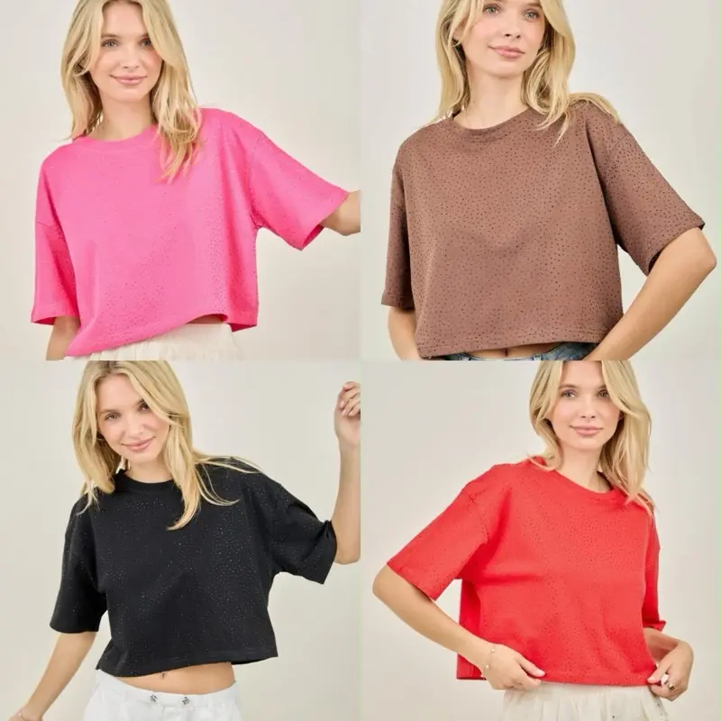 Marie Rhinestone Top