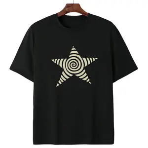 Minimal Spiral Star Graphic Tee | Abstract Aesthetic Shirt