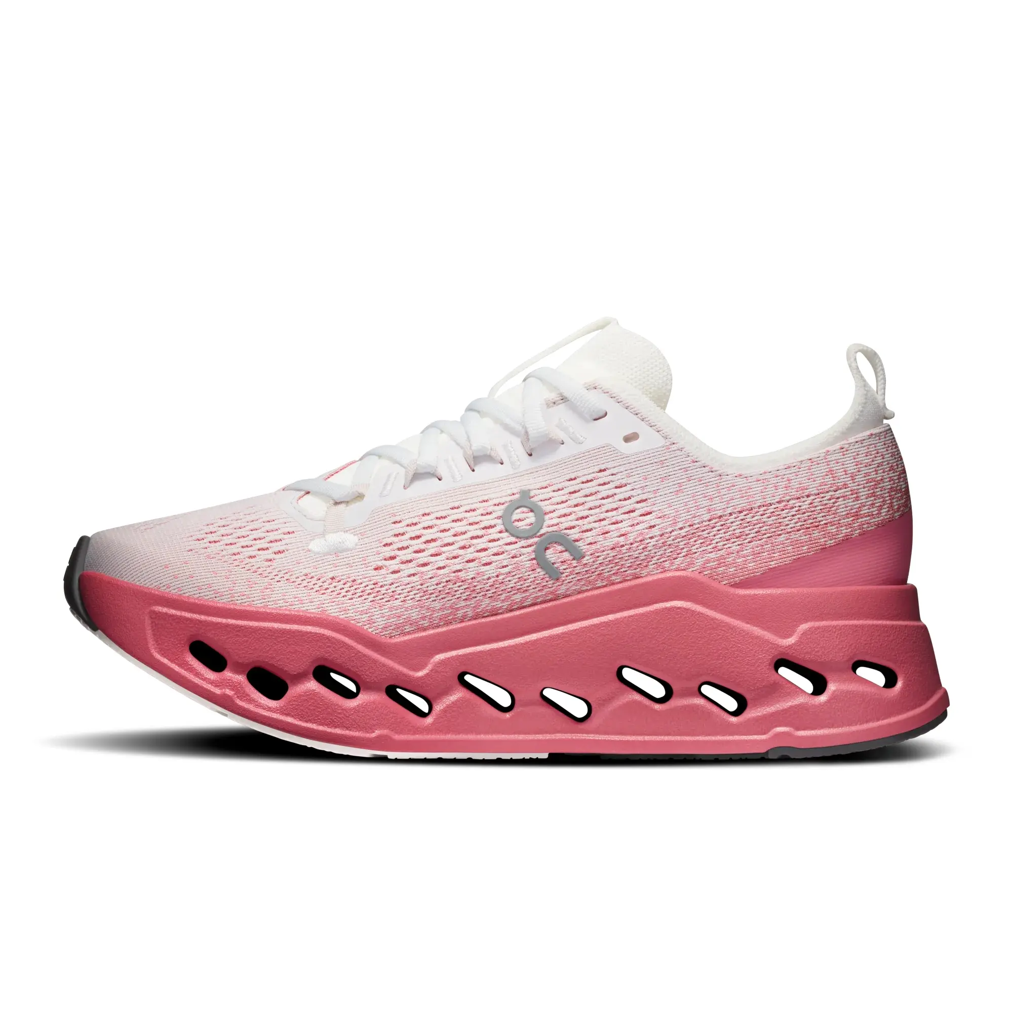 Pink Gradient Breathable Mesh Running Sneakers, Shock Absorbing Cushion Trainers, Soft Air Landing Support Sports Shoes for Summer Street Style, Suitable for Cross Country Workout, Multiple Sizes Available