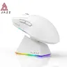 AJAZZ AJ139 V2 MC 2.4G/Bluetooth Wireless Computer Gaming Mouse with Magnetic Charging Dock, Low Latency, 500mAh Rechargeable Battery, 12000 Adjustable DPI, PAW3311 Optical Sensor, 1000Hz Return Rate, LED Lights, PC Accessories for Gamers & Gamer Stuff