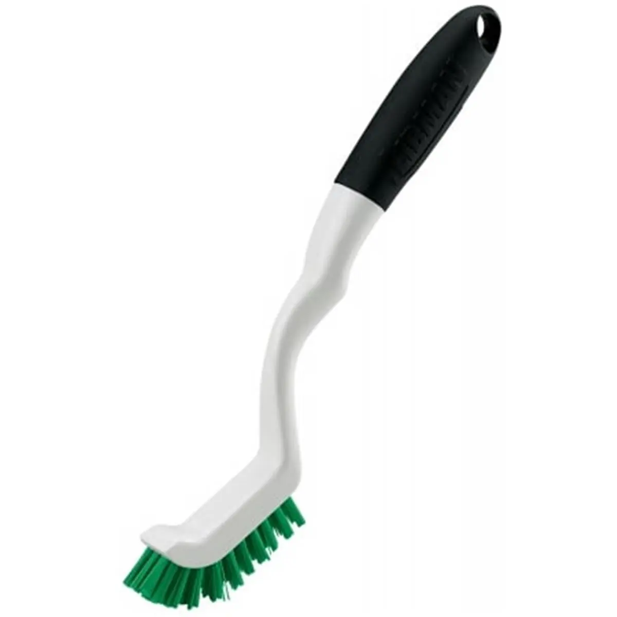 212 MAIN Narrow Curved Head Nylon Fiber Tile & Grout Brush - Ergonomic Soft Rubber Grip Handle Compact Handheld Bathroom Cleaning Tool, Essential Supplies for Tight Spaces Scrub Use, Home Tools and Gadgets, Bathroom Cleaning Tools, Essential Cleaning Tool