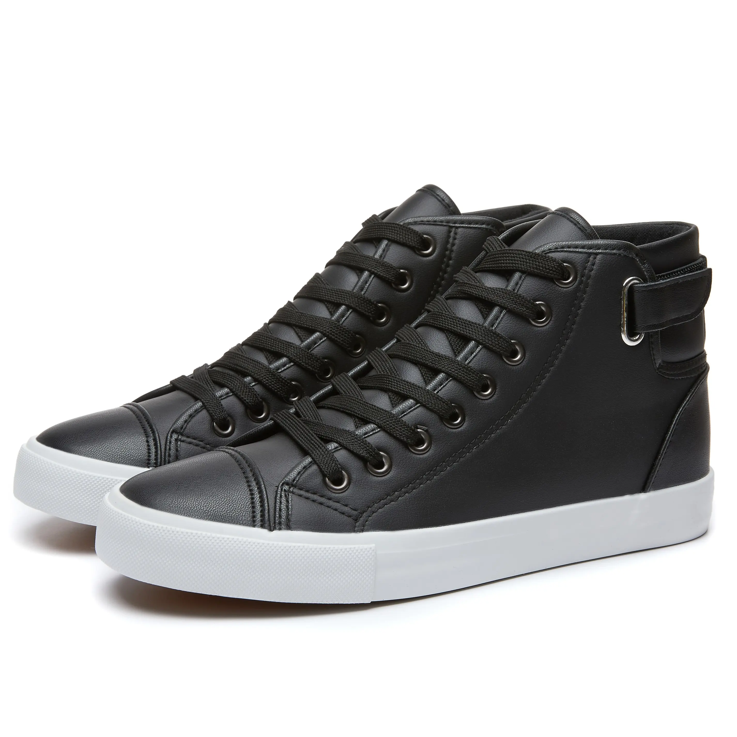 Mens high top sneakers leather fashion shoes