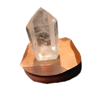 Phantom Quartz Crystal Point 0038 - Polished Crystal from Brazil - 1 1/2" x 1 3/4" x 3 1/2" - 9.5 oz - Collectible Mineral Specimen