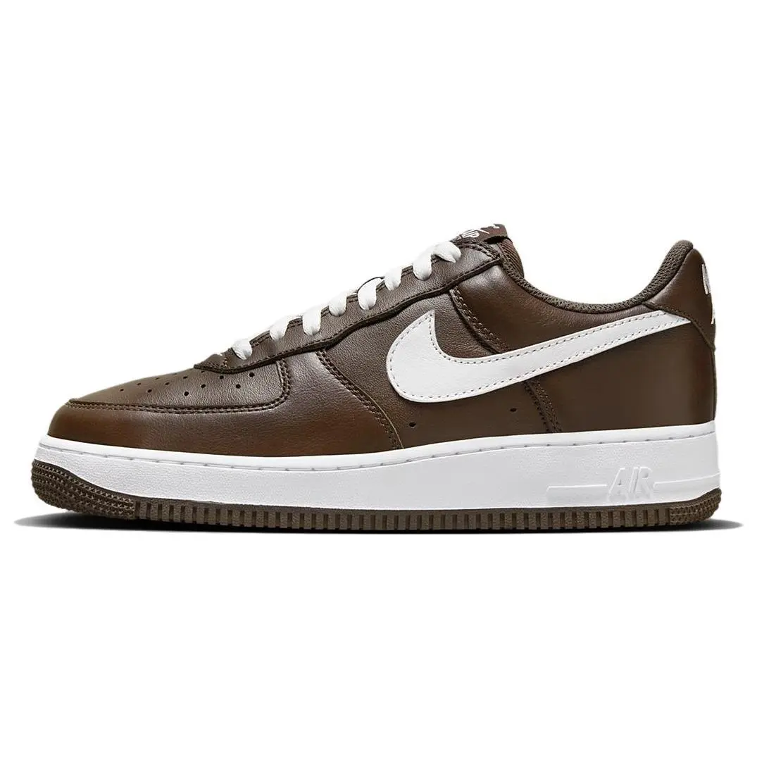 Nike Air Force 1 Low 'Color of the Month - Chocolate' Limited Edition Classic Premium Leather Sneakers for Everyday Wear, 7-12 Us, Comfy & Classic