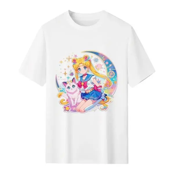 Pretty Guardian Sailor Moon T Shirt Womens Cotton Anime Printed Tee Summer Style