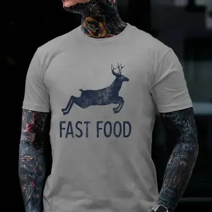 Fast Food Funny Men Hunting T-shirt