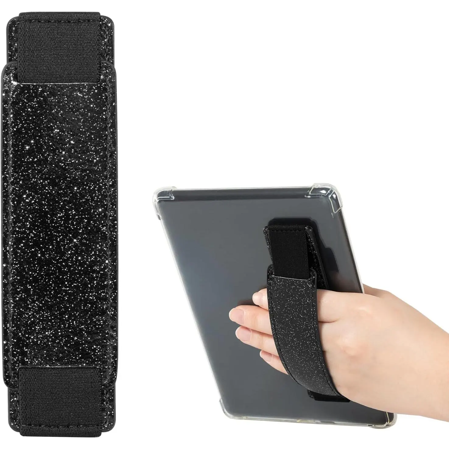 Universal Premium Soft Leather Strap for Kindle, Features a Strong Adhesive, Compatible with Kindle,Samsung A9,iPad mini,Kindle Fire Tablets, Ranging from 6" to 10", Twinkling Starry
