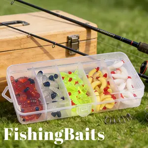 50/100pcs False Mealworm Maggot Baits, Soft Bionic Simulation Fishing Lures, Artificial Worm Bait for Freshwater Saltwater Fishing, Ideal Christmas Gift for Anglers